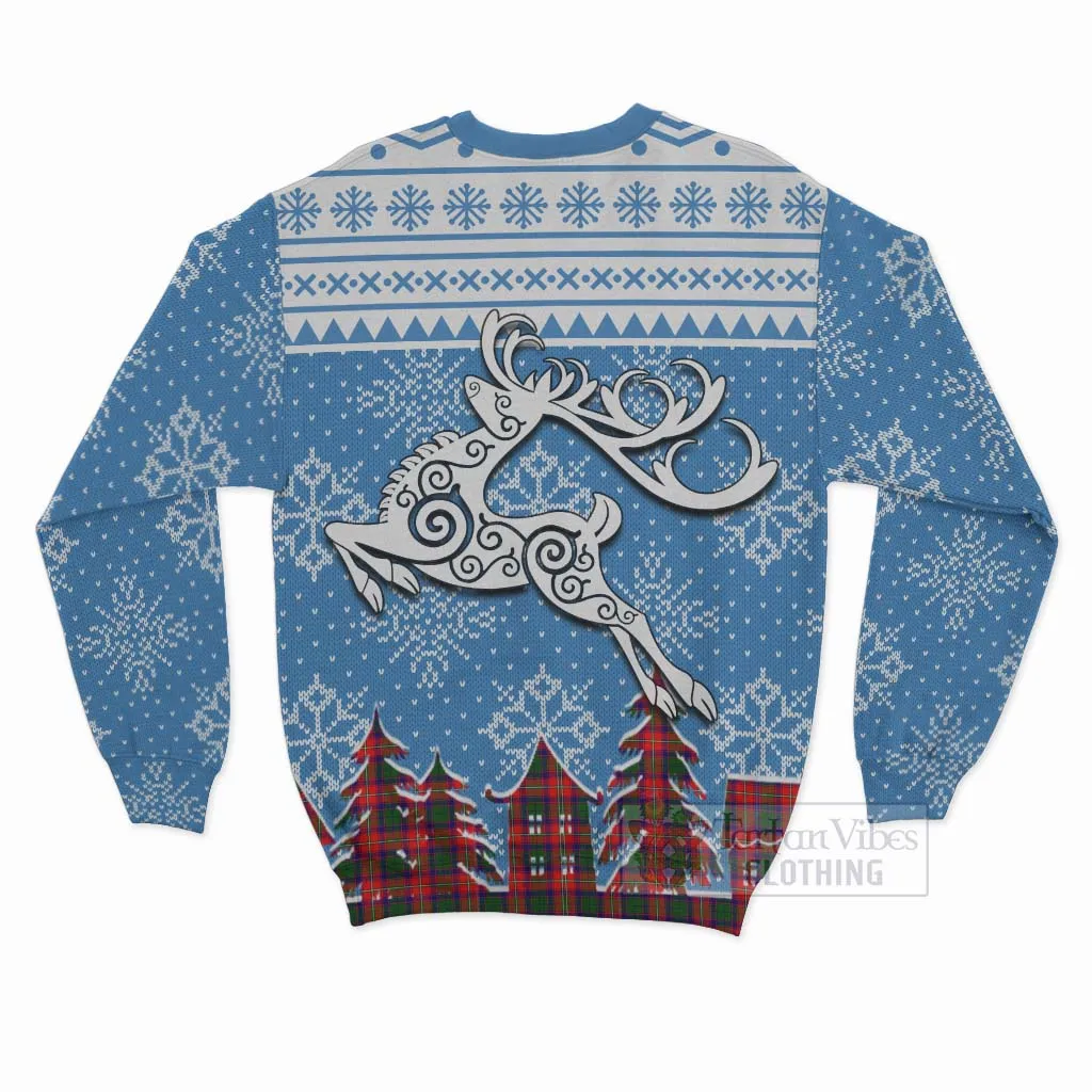 Belshes (Belsches) Clan Christmas Sweatshirt Celtic Reindeer Style