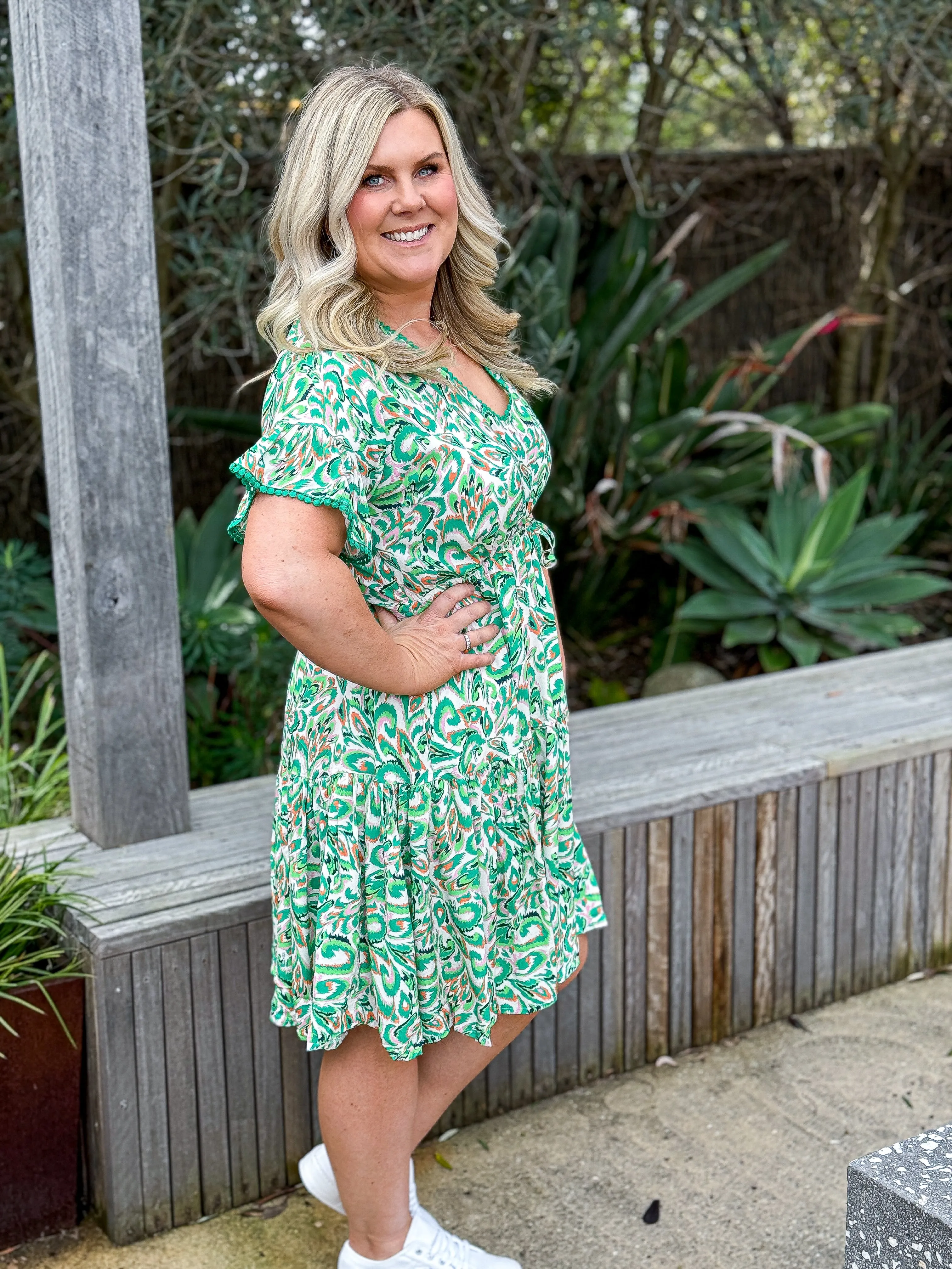 Bengie Dress - Green Multi