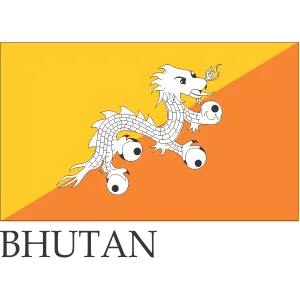 Bhutan Flag 12 x 18 inches