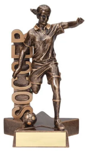 Billboard Series Female Soccer Resin 6-1/2  or 8-1/2  inch