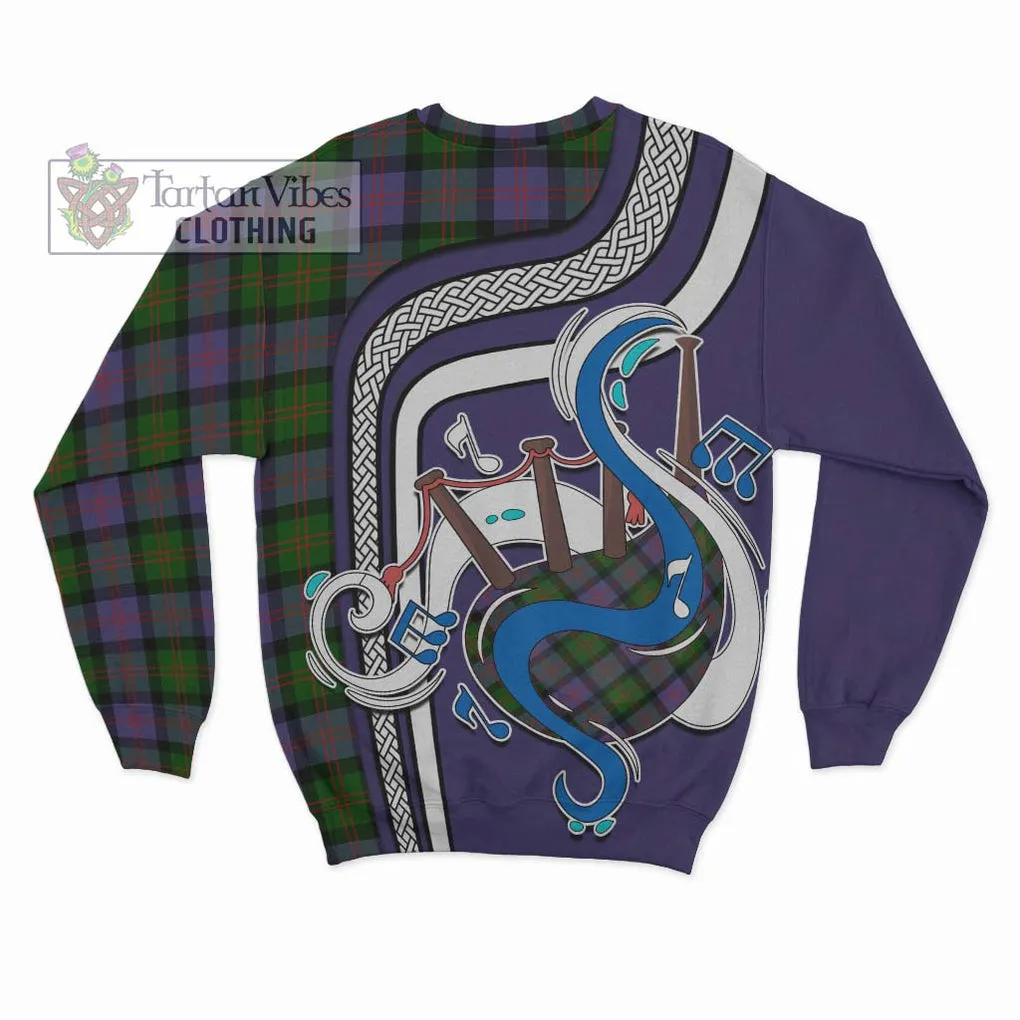 Blair Modern Tartan Sweatshirt with Epic Bagpipe Style