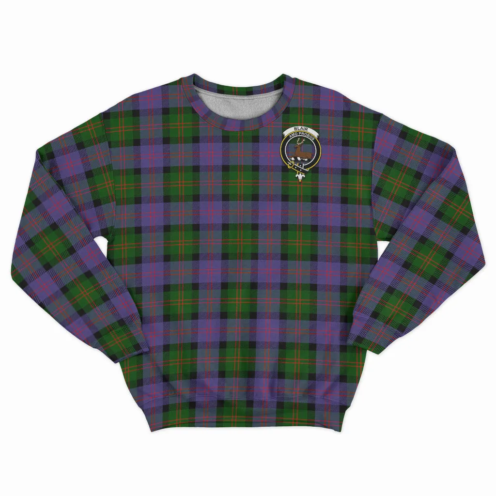 Blair Modern Tartan Sweatshirt with Family Crest