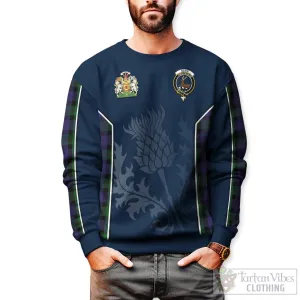 Blair Tartan Sweatshirt with Family Crest and Scottish Thistle Vibes Sport Style