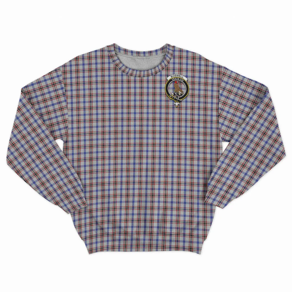 Boswell Tartan Sweatshirt with Family Crest