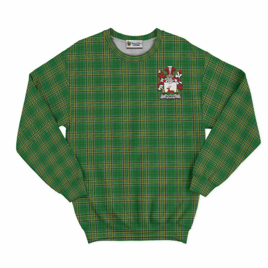 Bowen Irish Clan Tartan Sweatshirt with Coat of Arms