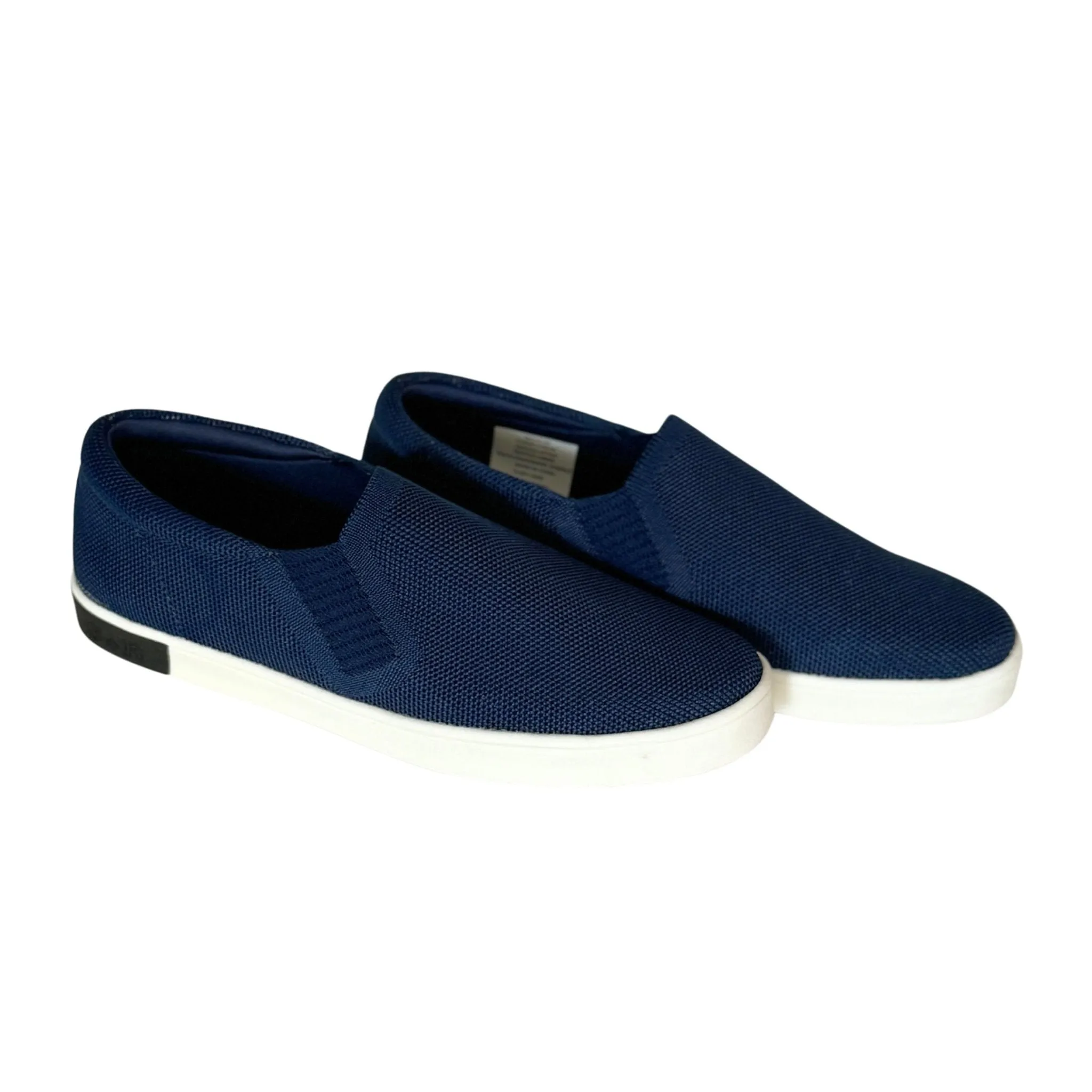 Boys Navy Knit Slip Ons