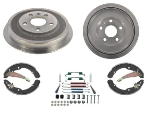 Brake Drums & Brake Shoes 11-12 for VW Jetta 2.0L 2.5L W Rear Drum Brakes Spg 4p