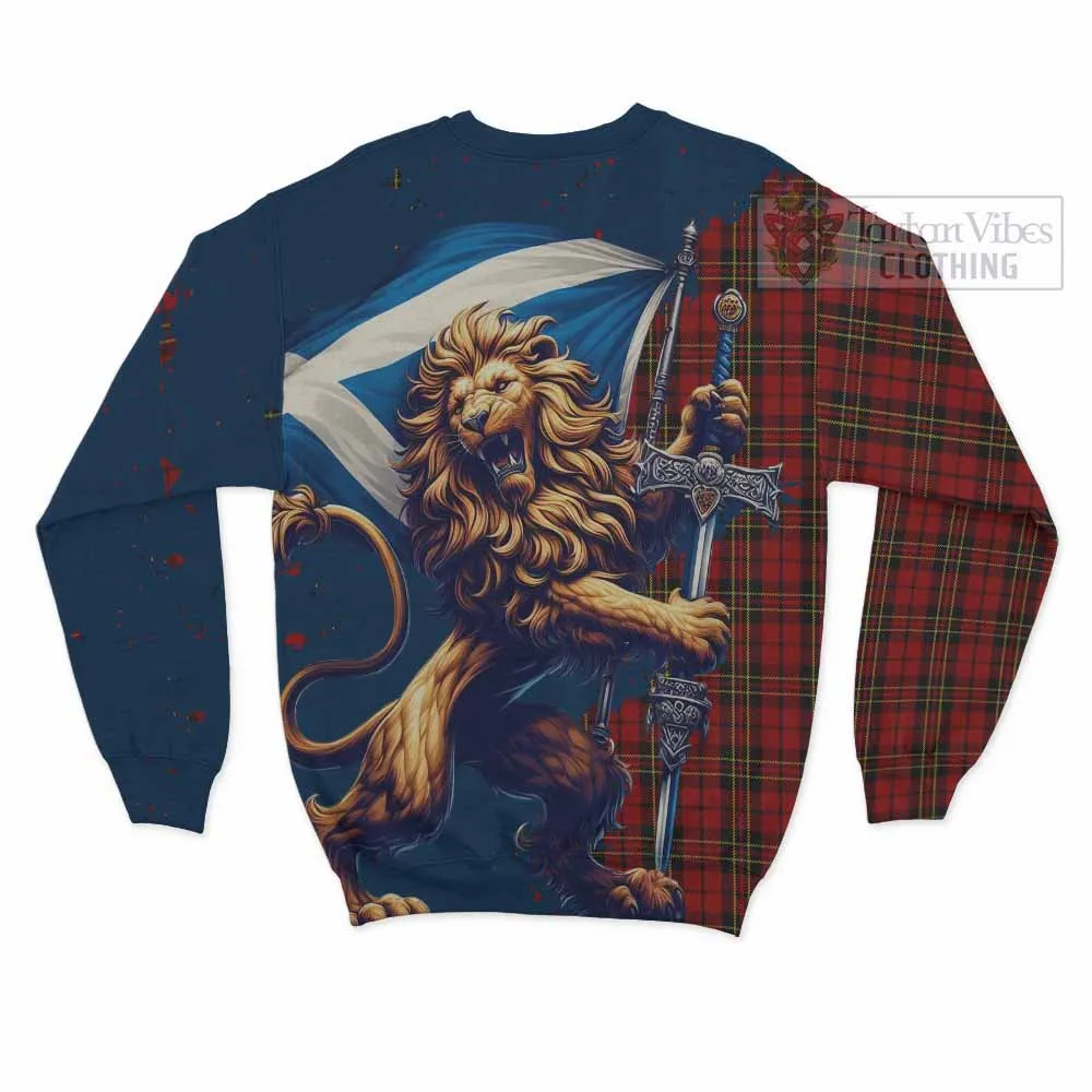 Brodie Tartan Family Crest Sweatshirt with Scottish Majestic Lion