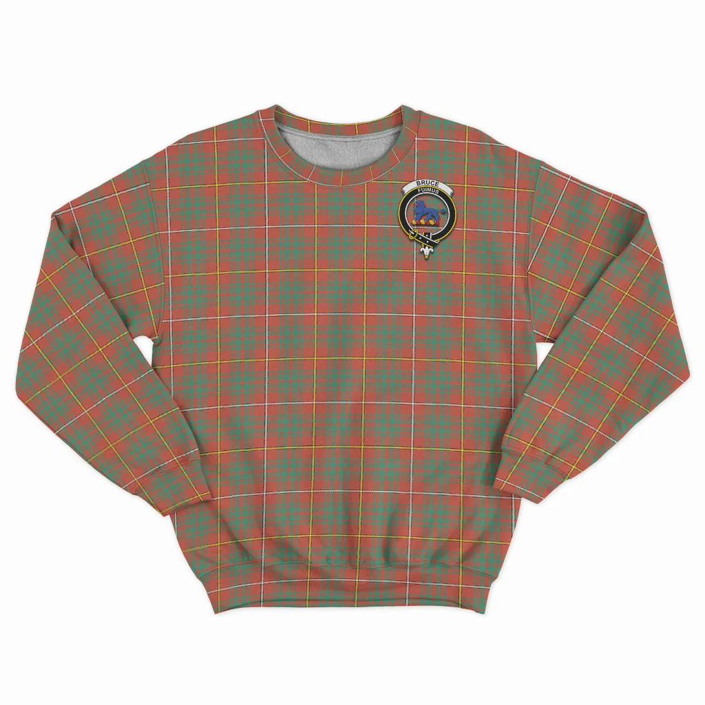 Bruce Ancient Tartan Sweatshirt with Family Crest