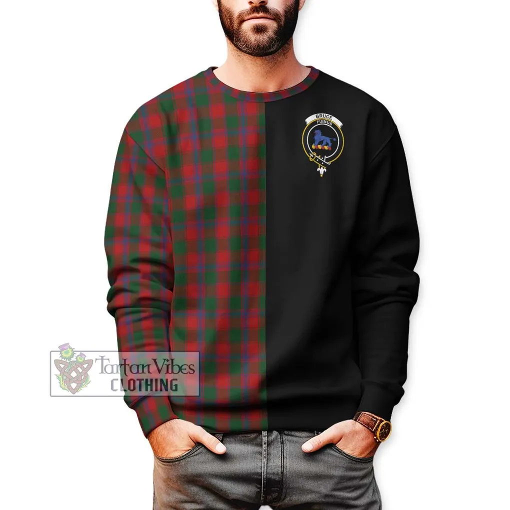 Bruce Old Tartan Sweatshirt with Family Crest and Half Of Me Style