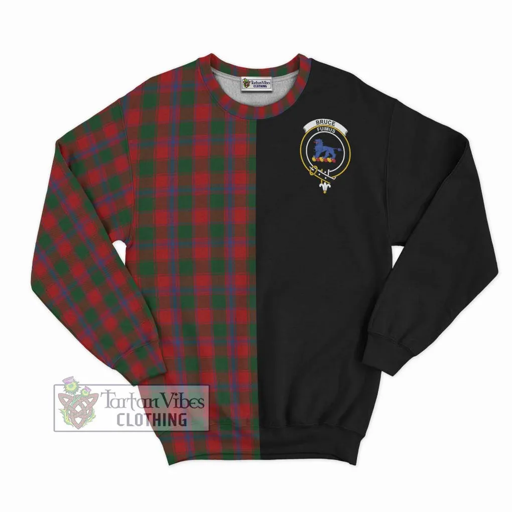 Bruce Old Tartan Sweatshirt with Family Crest and Half Of Me Style