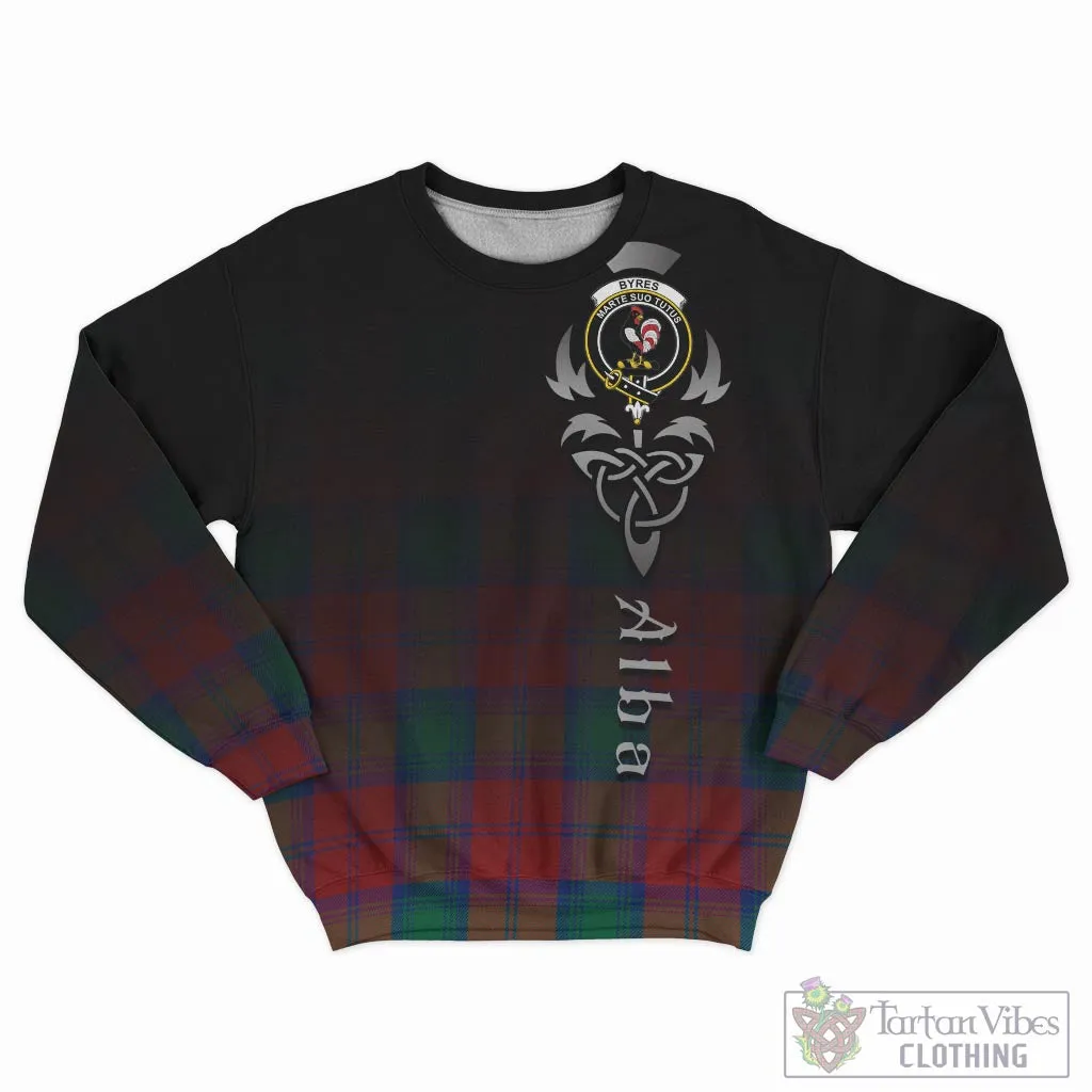 Byres (Byses) Tartan Sweatshirt Featuring Alba Gu Brath Family Crest Celtic Inspired