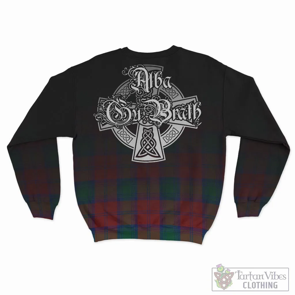 Byres (Byses) Tartan Sweatshirt Featuring Alba Gu Brath Family Crest Celtic Inspired