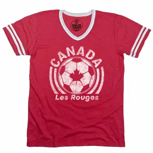 Canada National Soccer Team Ringer V-Neck T-Shirt