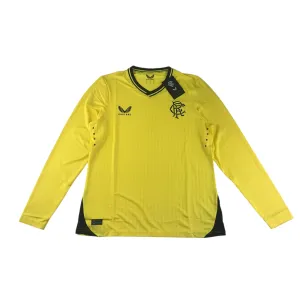 Castore Rangers FC PRO home goalkeeper shirt women size UK 10 yellow long sleeve