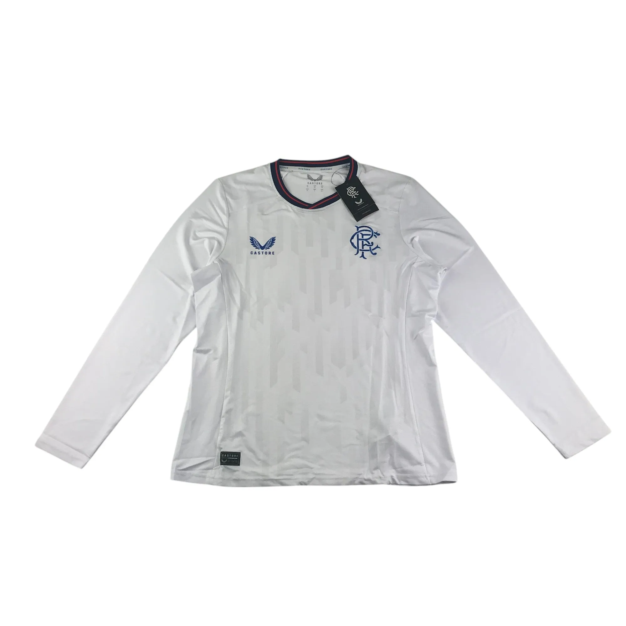 Castore Rangers FC PRO third goalkeeper shirt women size UK 10 white long sleeve