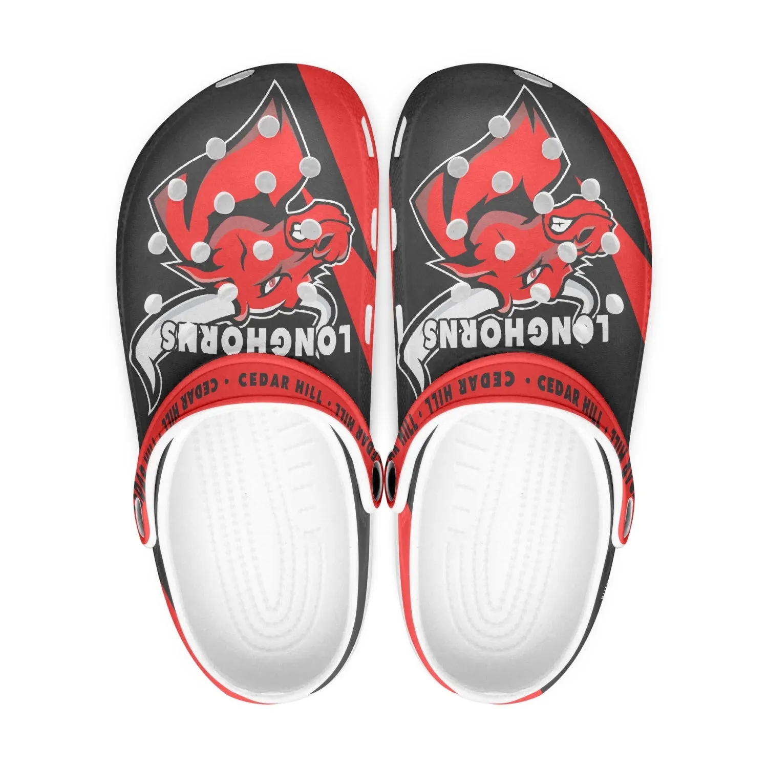 Cedar Hill Longhorns  413. All Over Printed Clogs