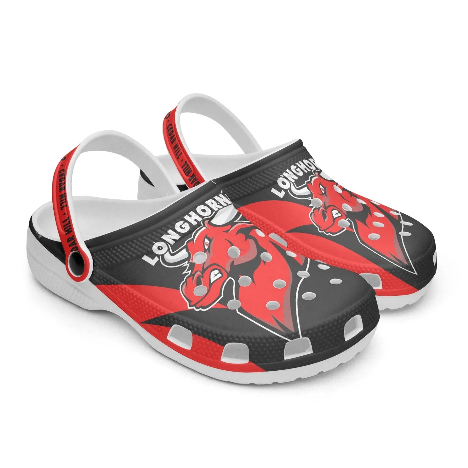 Cedar Hill Longhorns  413. All Over Printed Clogs