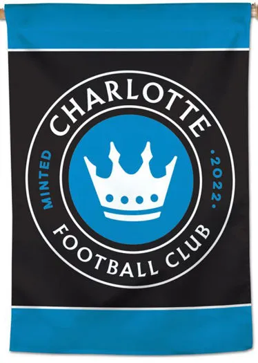 Charlotte FC Football Club Official MLS Soccer Team Logo Wall BANNER - Wincraft Inc.