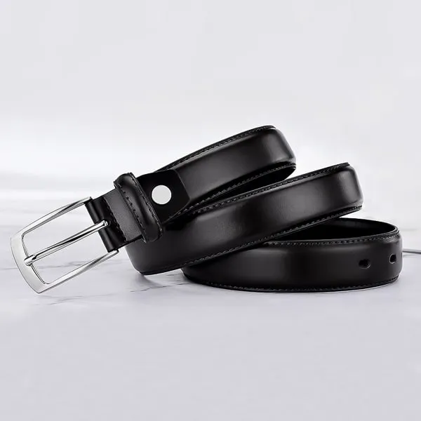 Classy Men Classic Black Leather Belt