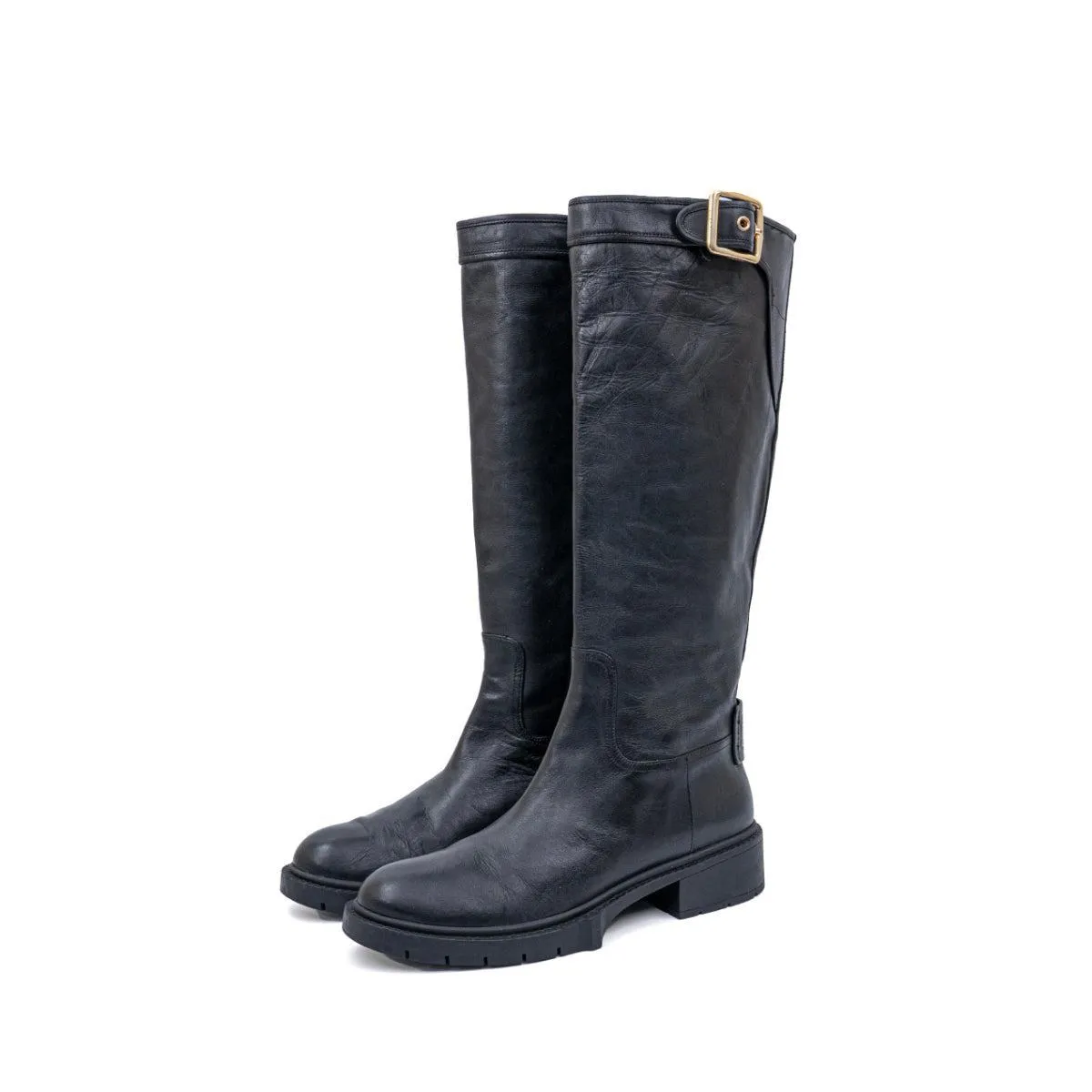 Coach Lili High Boots Leather Black Colour For Women