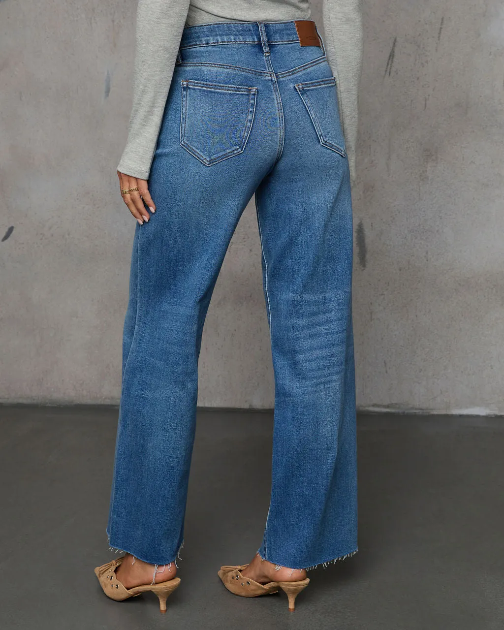 Connie High Rise Frayed Hem Jeans