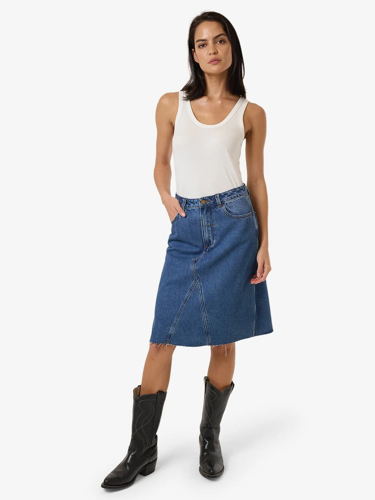 Cooper Skirt - Double Rinsed Blues