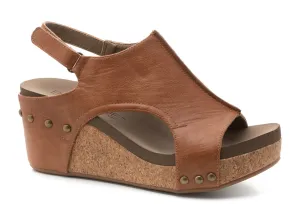 Corkys Carley Platform Sandal | Cognac Smooth