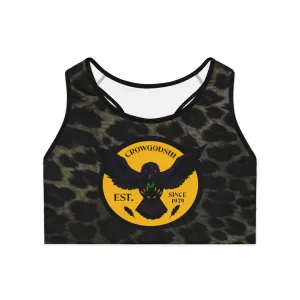 Crowgodshi Designer Jaguar Print Sports Bra