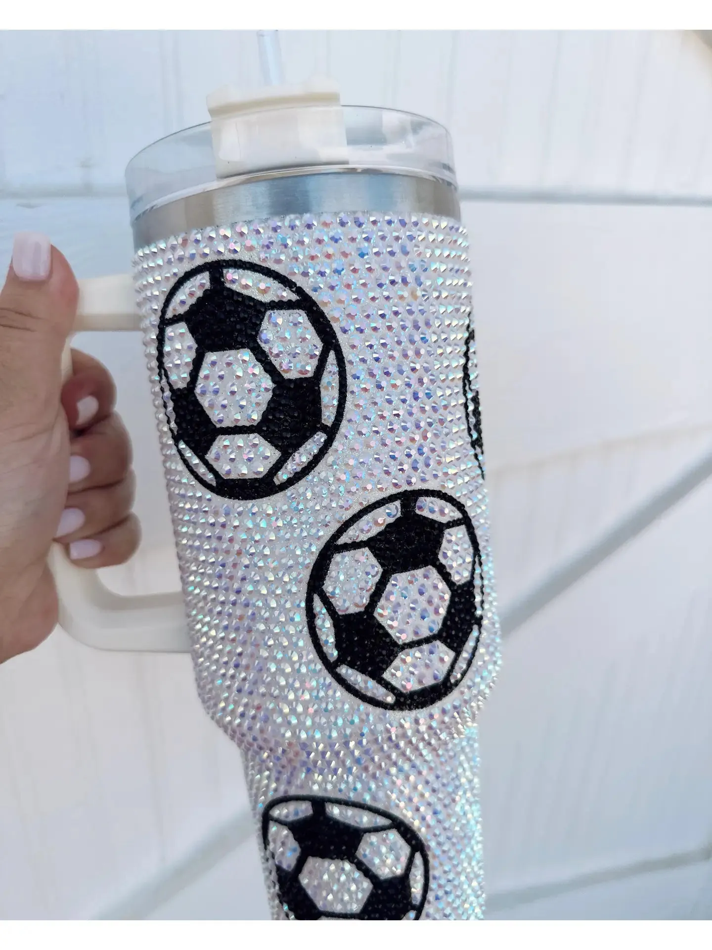 Crystal Soccer "Blinged Out" 40oz. Tumbler