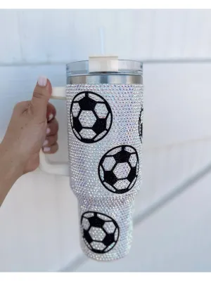 Crystal Soccer "Blinged Out" 40oz. Tumbler