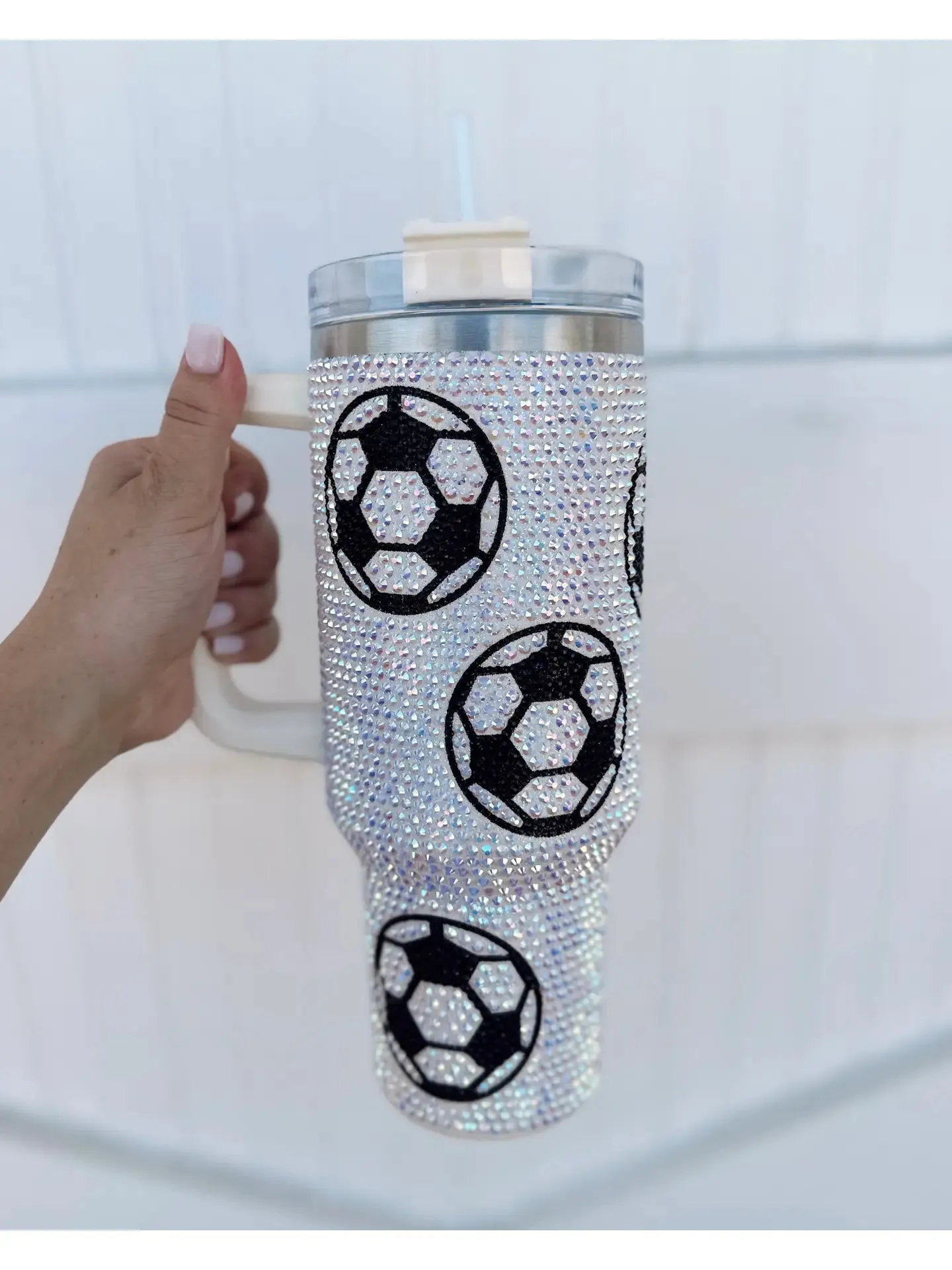 Crystal Soccer "Blinged Out" 40oz. Tumbler