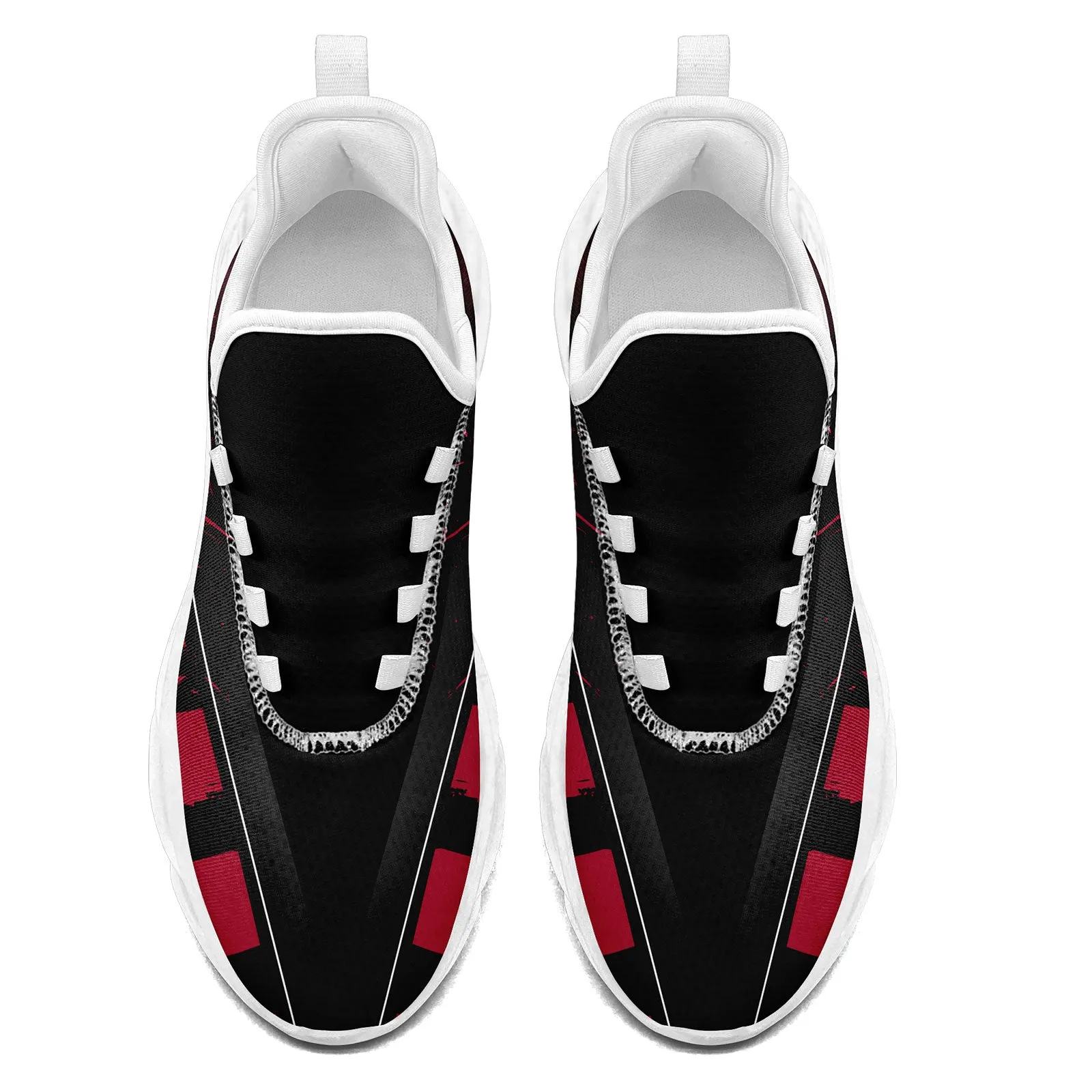 Custom Black Red Atlanta MaxSoul Shoes and Hat Combo Offer Personalized Combo ZH-D020264-3