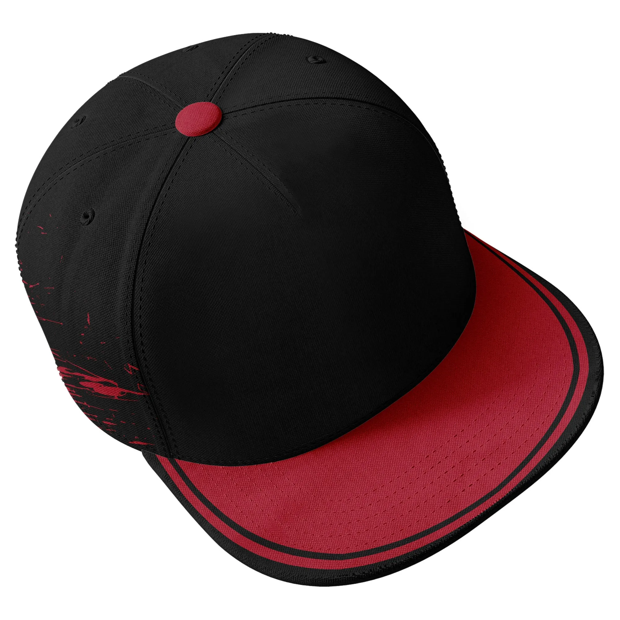 Custom Black Red Atlanta MaxSoul Shoes and Hat Combo Offer Personalized Combo ZH-D020264-3