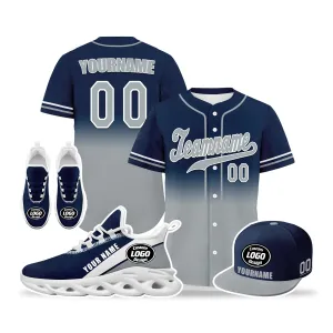 Custom Blue Grey Jersey MaxSoul Shoes and Hat Combo Offer Personalized ZH-bd0b007e-ad