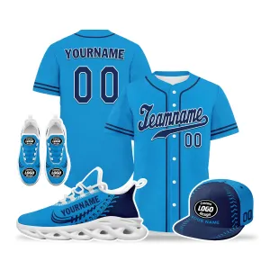 Custom Blue Jersey MaxSoul Shoes and Hat Combo Offer Personalized ZH-bd0b00e0-cc