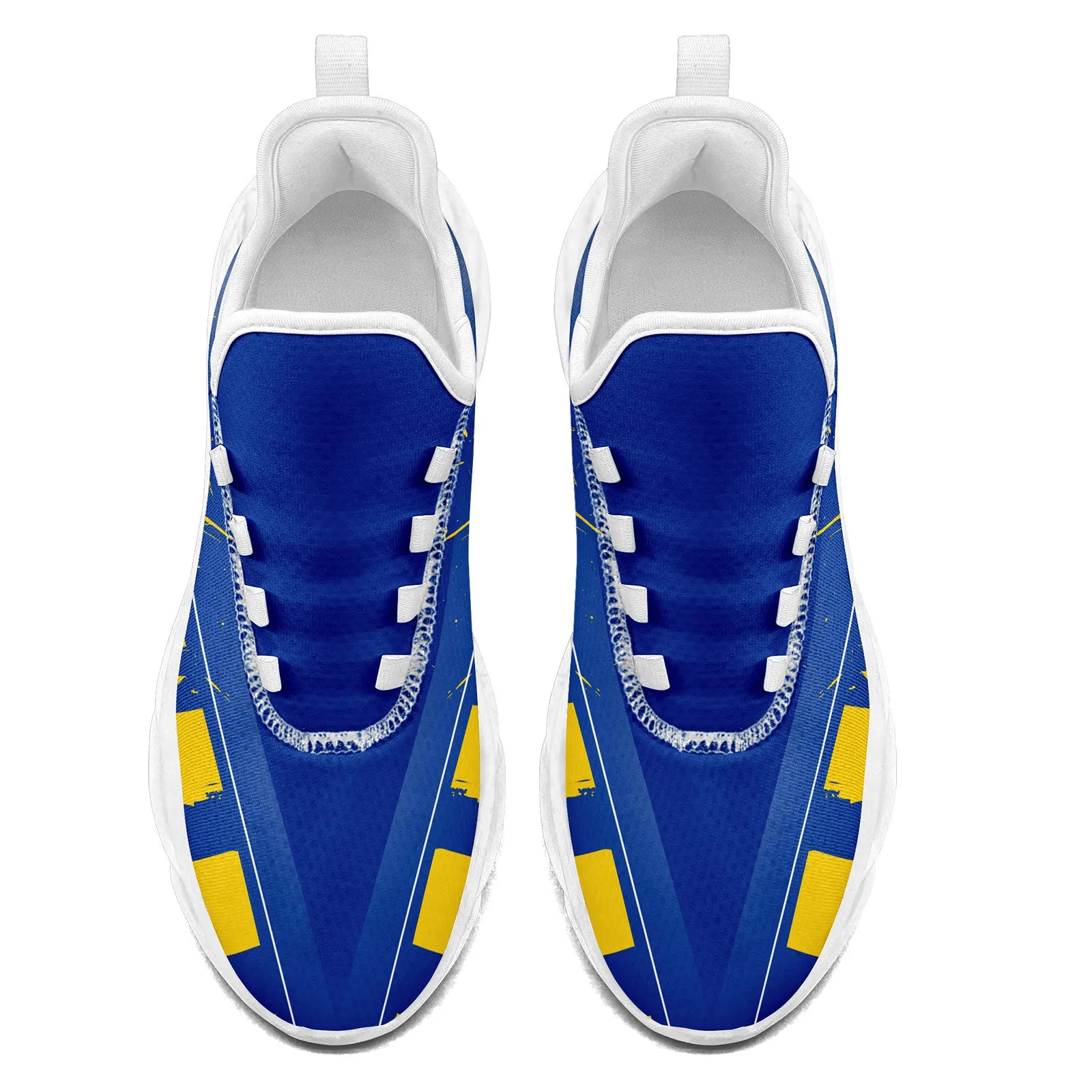 Custom Blue Yellow Los Angeles MaxSoul Shoes and Hat Combo Offer Personalized Combo ZH-D020264-15