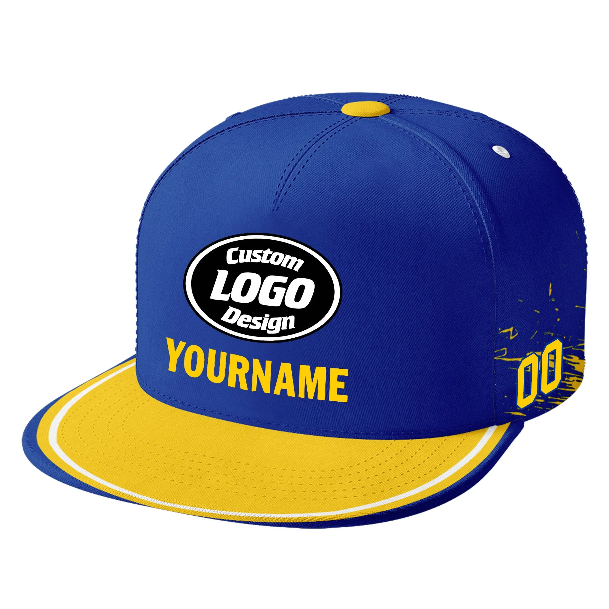 Custom Blue Yellow Los Angeles MaxSoul Shoes and Hat Combo Offer Personalized Combo ZH-D020264-15