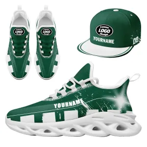 Custom Green White New York MaxSoul Shoes and Hat Combo Offer Personalized Combo ZH-D020264-28