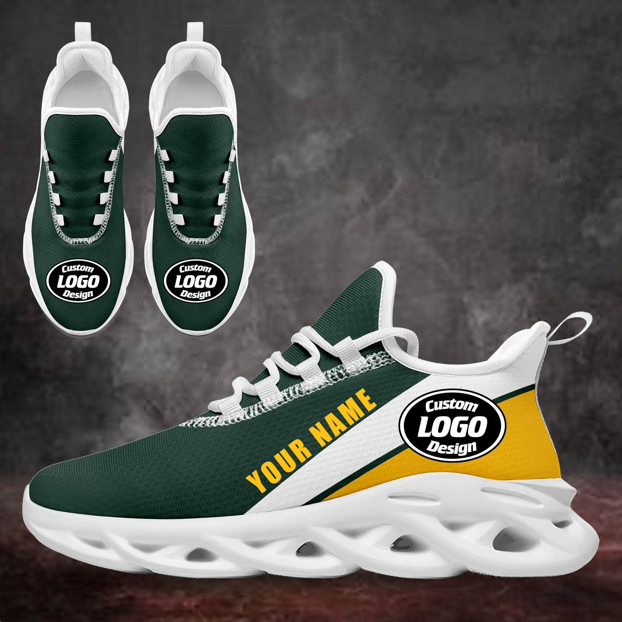 Custom Green Yellow Jersey MaxSoul Shoes and Hat Combo Offer Personalized ZH-bd0b007e-ab