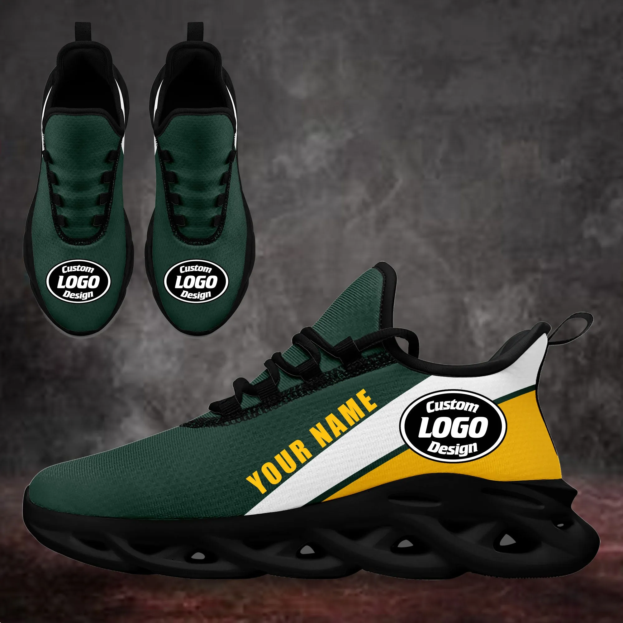 Custom Green Yellow Jersey MaxSoul Shoes and Hat Combo Offer Personalized ZH-bd0b007e-ab