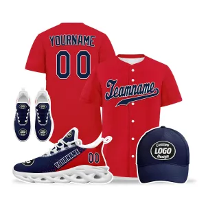 Custom Red Blue Jersey MaxSoul Shoes and Hat Combo Offer Personalized ZH-D0b008e-a