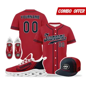 Custom Red Jersey MaxSoul Shoes and Hat Combo Offer Personalized ZH-bd0b00e0-f