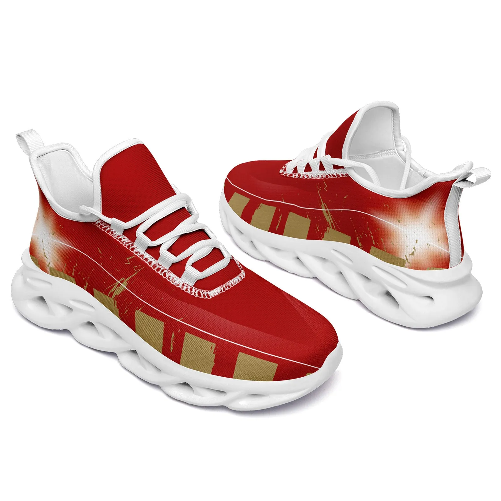 Custom Red Yellow San Francisco Maxsoul Shoes Personalized Sneaker FN003-D020260-25