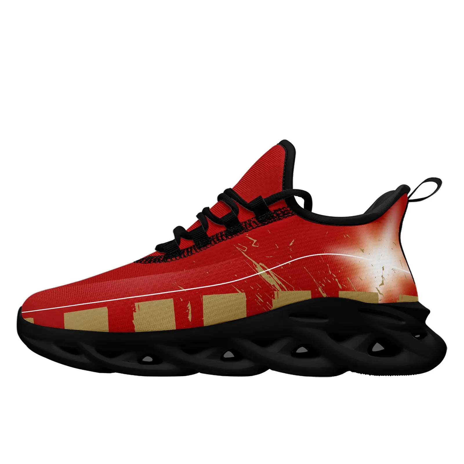 Custom Red Yellow San Francisco Maxsoul Shoes Personalized Sneaker FN003-D020260-25