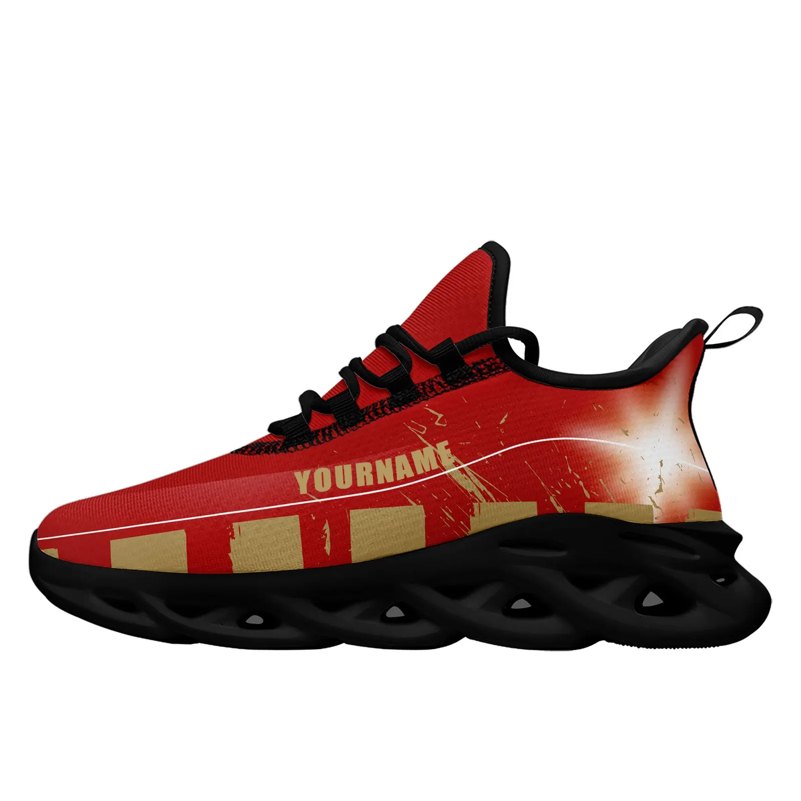 Custom Red Yellow San Francisco Maxsoul Shoes Personalized Sneaker FN003-D020260-25