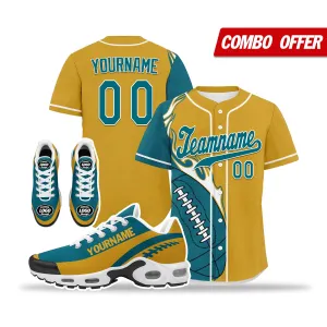 Custom Yellow Cyan Jersey and TN Shoes Combo Offer Personalized ZH-D0200101-16