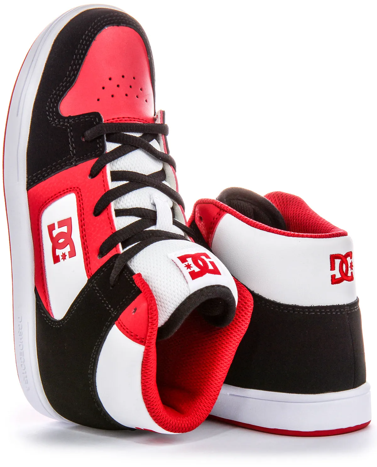 Dc Shoes Manteca 4 Hi In White Black Red For Youth