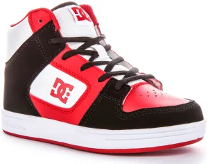 Dc Shoes Manteca 4 Hi In White Black Red For Youth