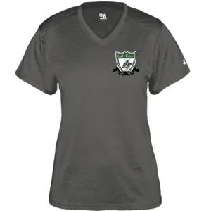 DF Crest LADIES perf. V-neck | Grey